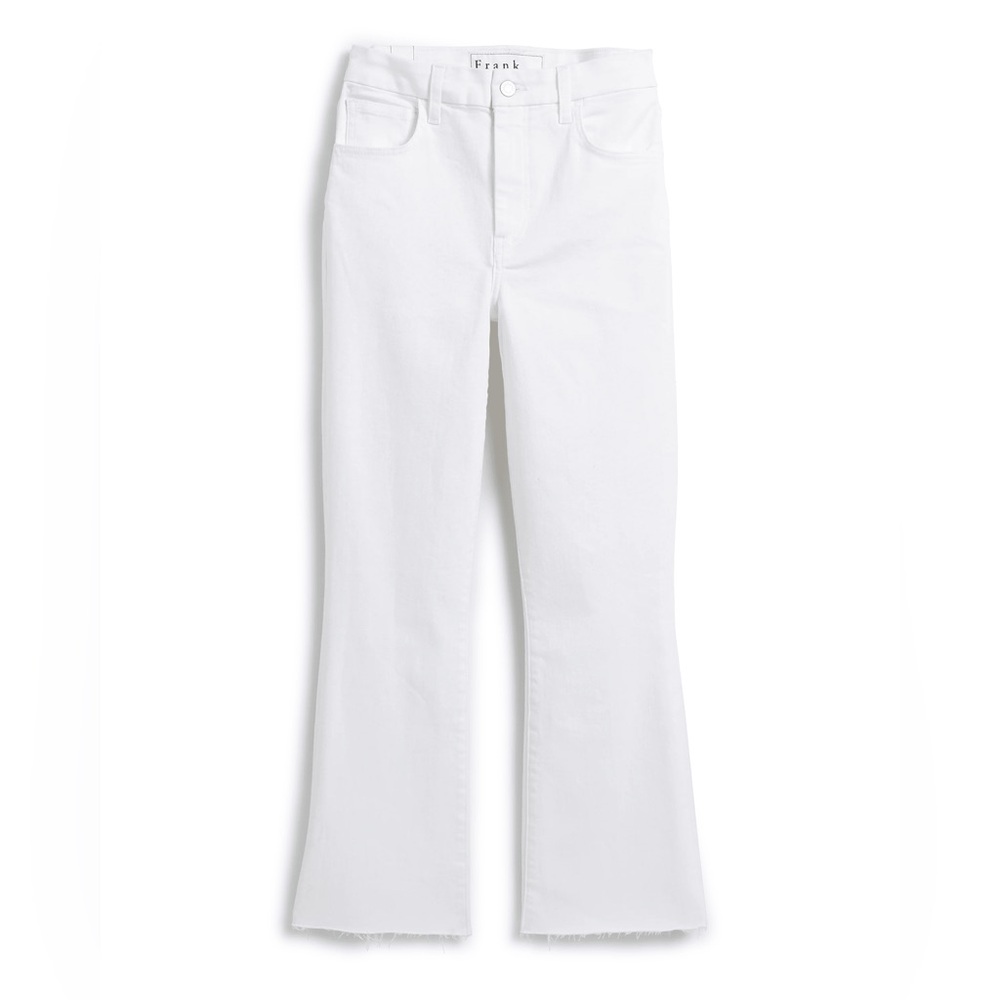 Frank & Eileen Killian Crop Flare Jean In White Denim